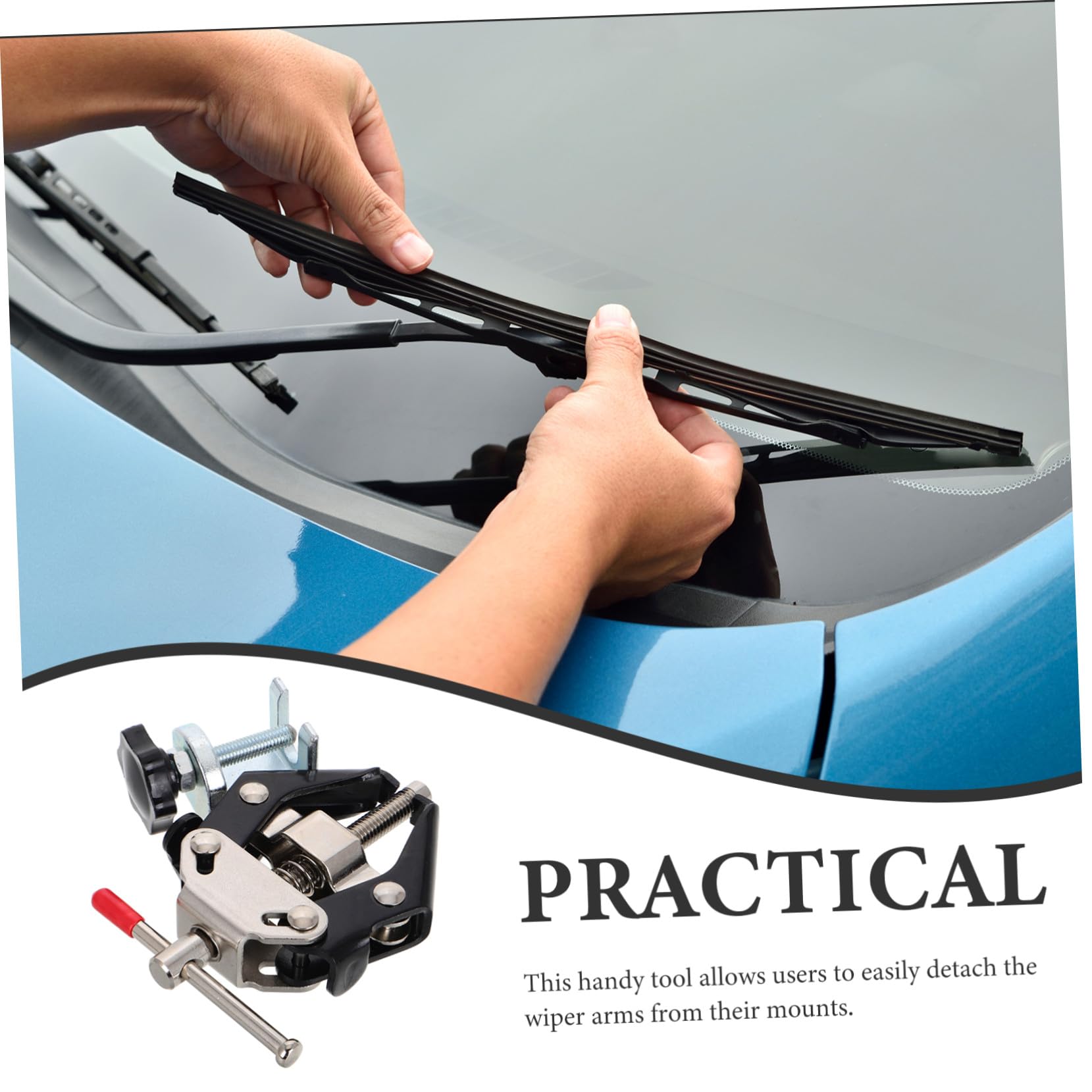 Estrattore per Braccio Tergicristallo Strumento di Rimozione del Braccio Tergicristallo Piccolo Estrattore per Cuscinetti Strumento di Riparazione per Accessori Auto 2 Pezzi