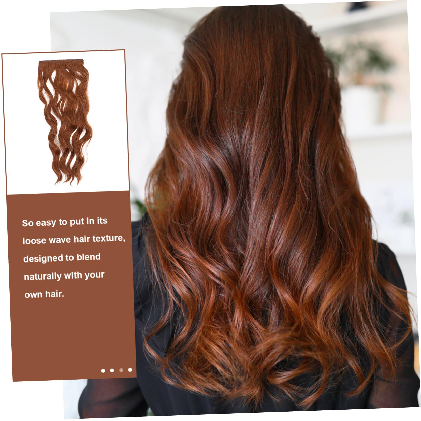 BESTYASH Extension Clip in Chioma Ricci in Seta ad Alta Temperatura 4 Pezzi per Donne, Facile da Applicare e Si Fonde Naturalmente i Chioma Propri
