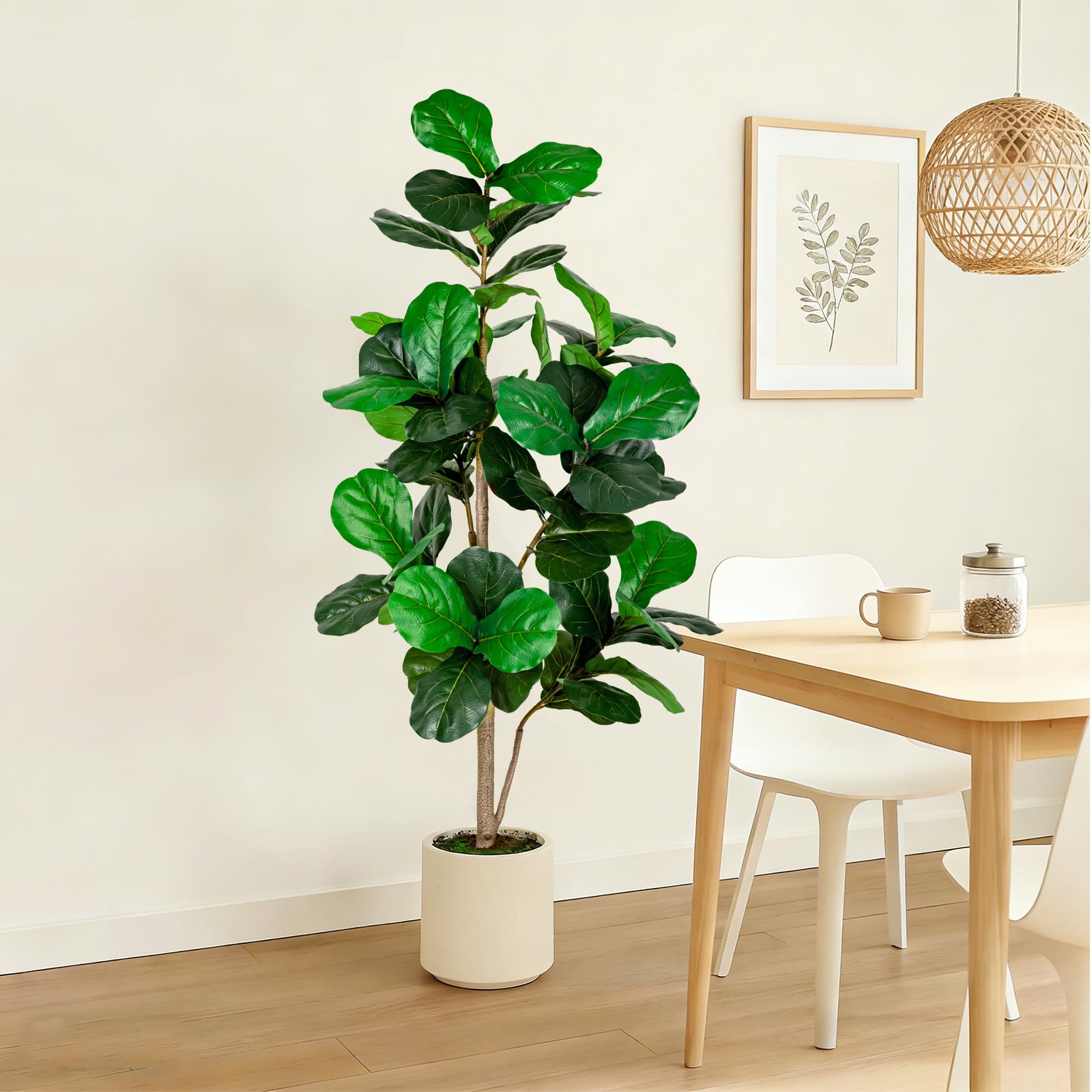VIVATREES 5FT Faux Fiddle Leaf Fig