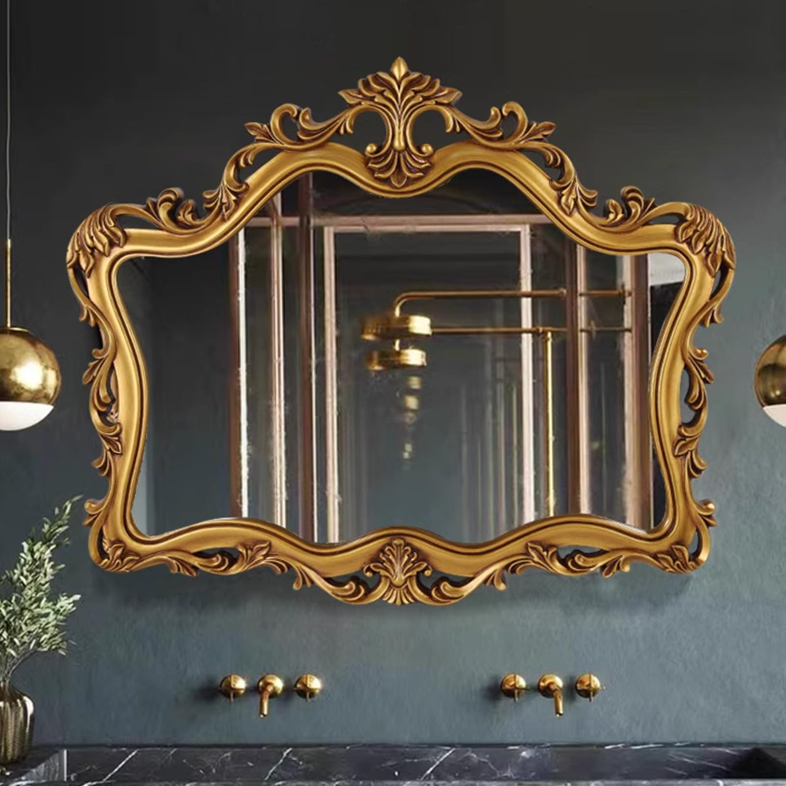 フランス アンティーク l and Mirror Screen 鏡 Amazon.com: UMJIGF Vintage Home Decor Mirror, 37