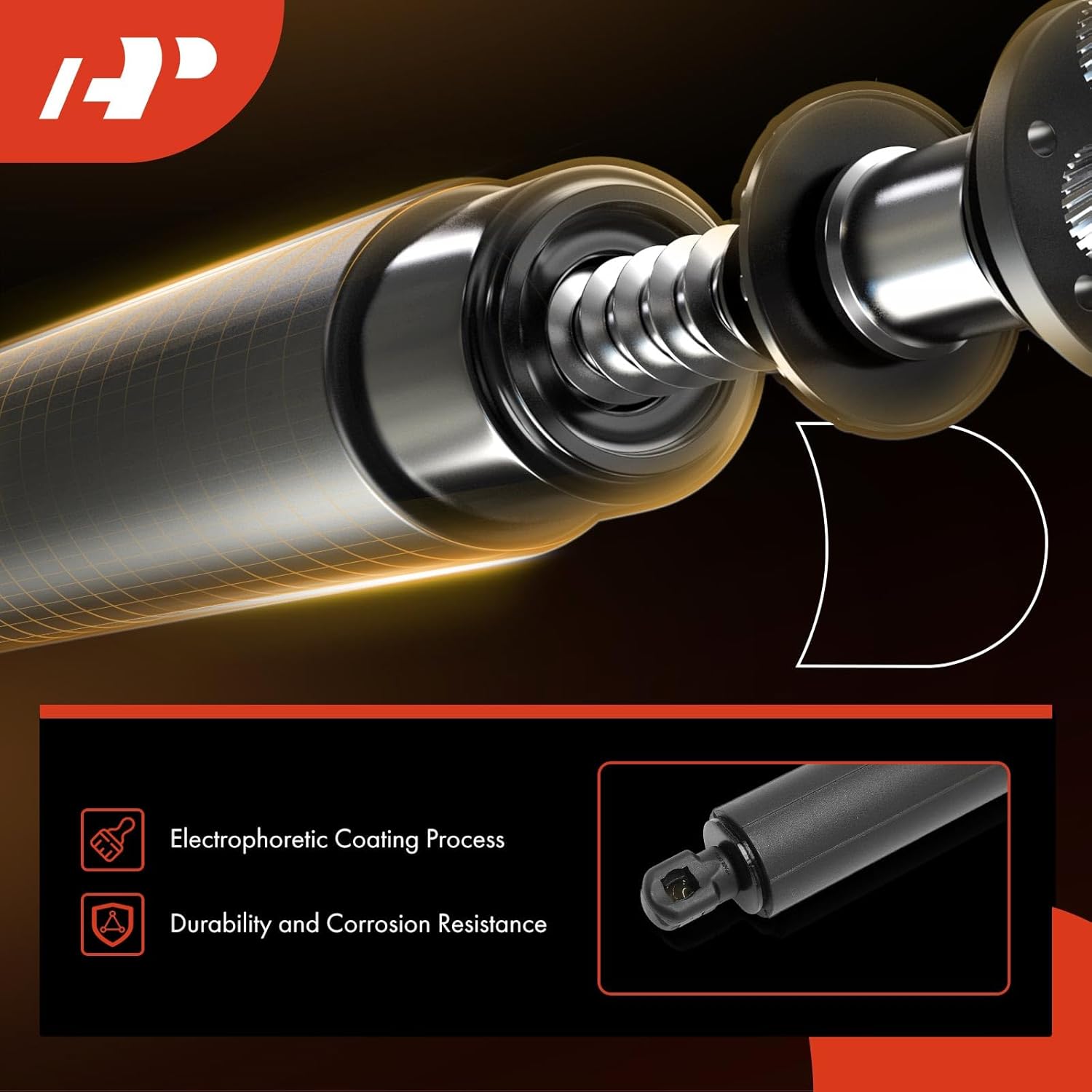 A-Premium Rear Left Tailgate Power Lift Support Shock Strut Compatible with Select Jeep Models - Grand Cherokee 2015 2016 2017 2018 2019 2020 2021, Sport Utility - Replace# 68333901AA, 68333901AB