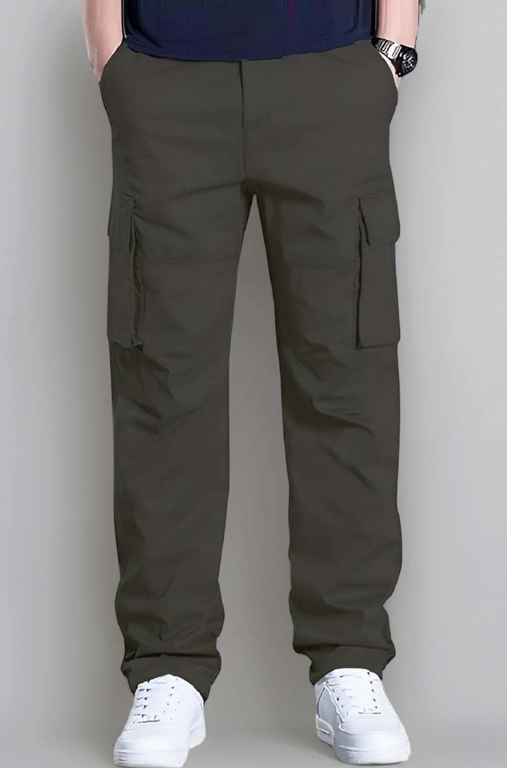 Menโs Cargo Pants | Multi Pocket Cotton Cargo Joggers for Men | Loose Fit Stylish Pant with Pockets | Casual Baggy Trousers & Streetwear Lower