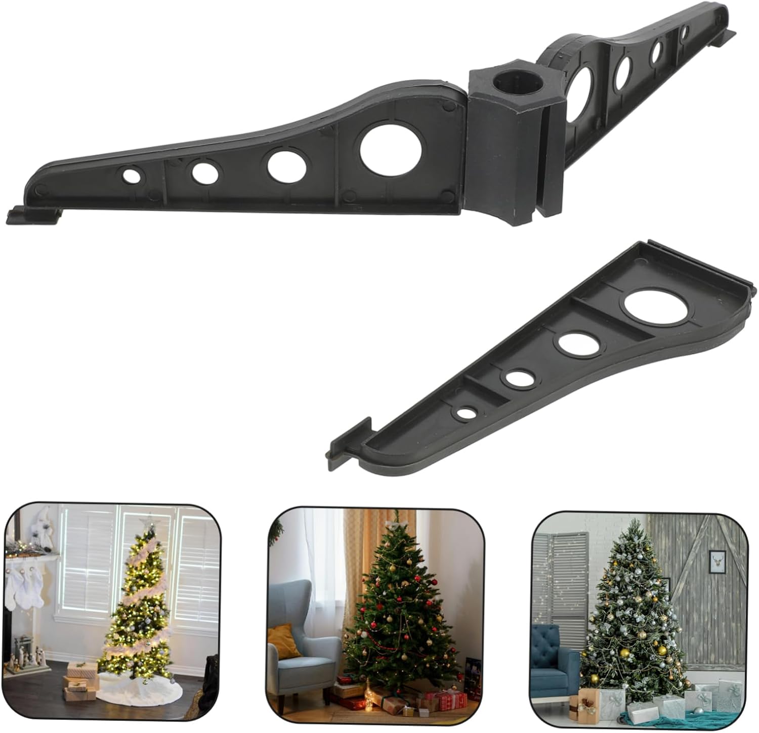 Alipis 2pcs Christmas Tree Base Holder Stand for Small Christmas Trees Stable Support for Home Xmas Decorations Easy Installation