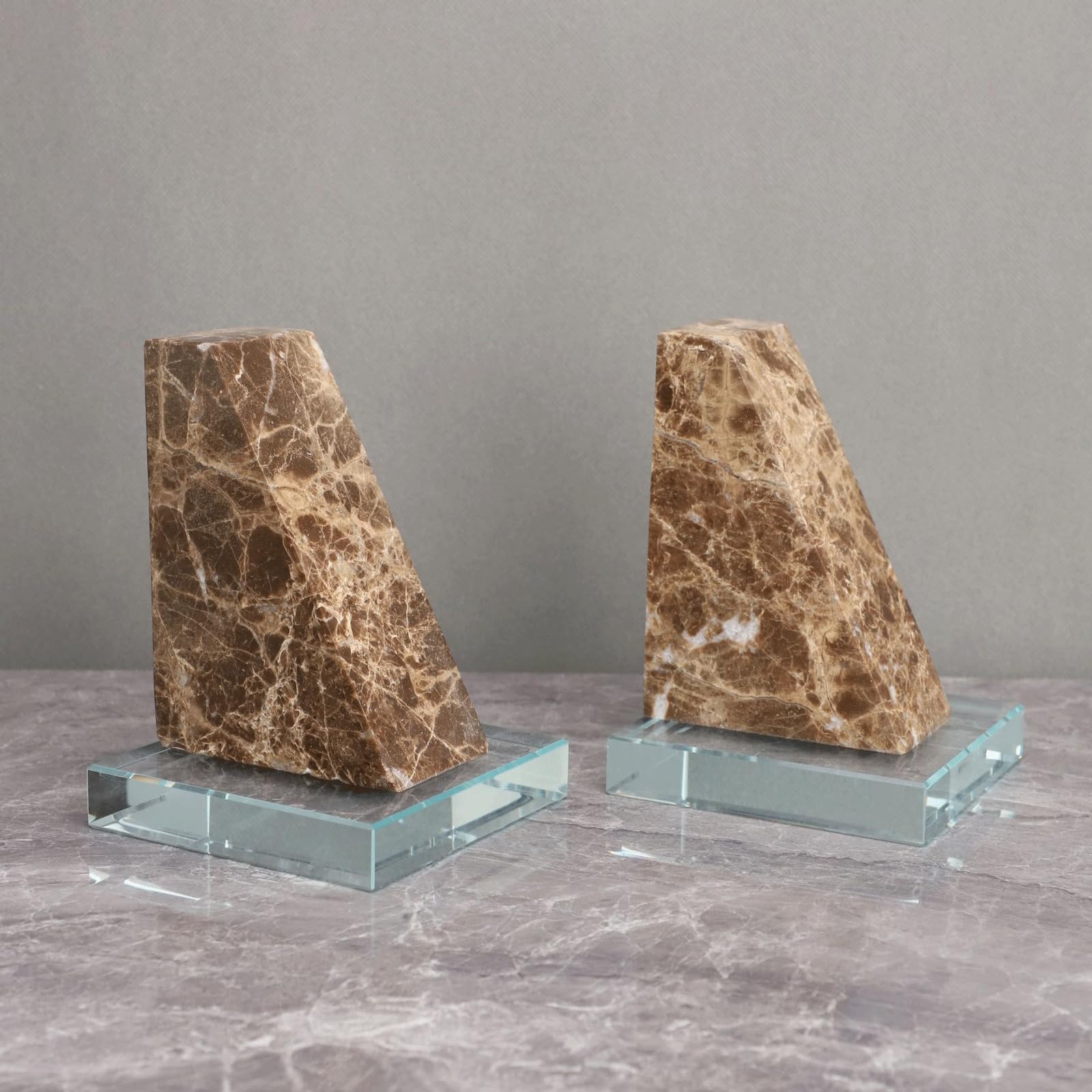 Fermalibri per scaffali Fermalibri decorativi decorativi in marmo e cristallo Materia Fermalibri decorativi unici per scaffali Fermalibri resistenti Regali per gli amanti dei libri