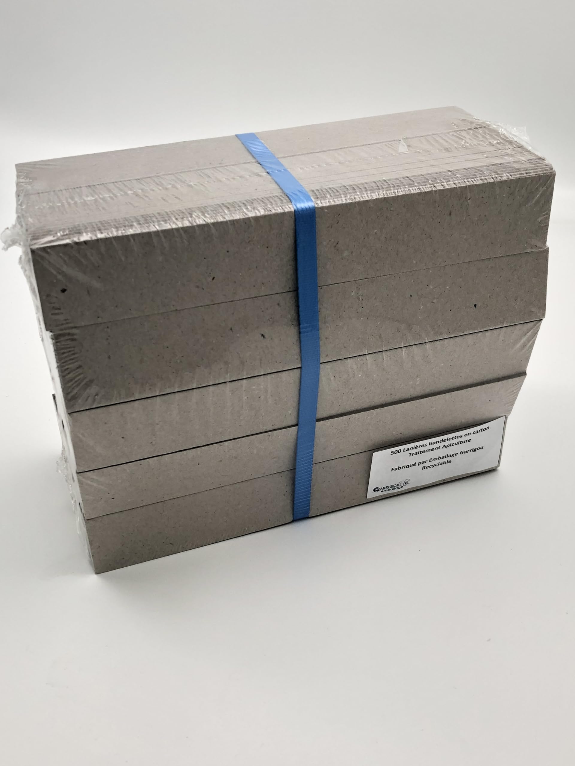 Lot 500 bandelettes lanières Carton Gris Format 220x35 m/m Contre Le varroa varoa Apiculture Bande Carton
