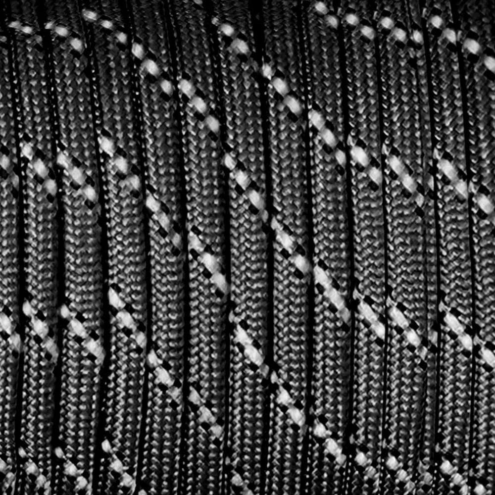 Cuerda Paracord 550 Reflectante de 7 hebras y 4 mm para Tienda de campaña Accesorios de Supervivencia para Acampada Cuerda de paracaídas de Advertencia cordón para toldo de Senderismo