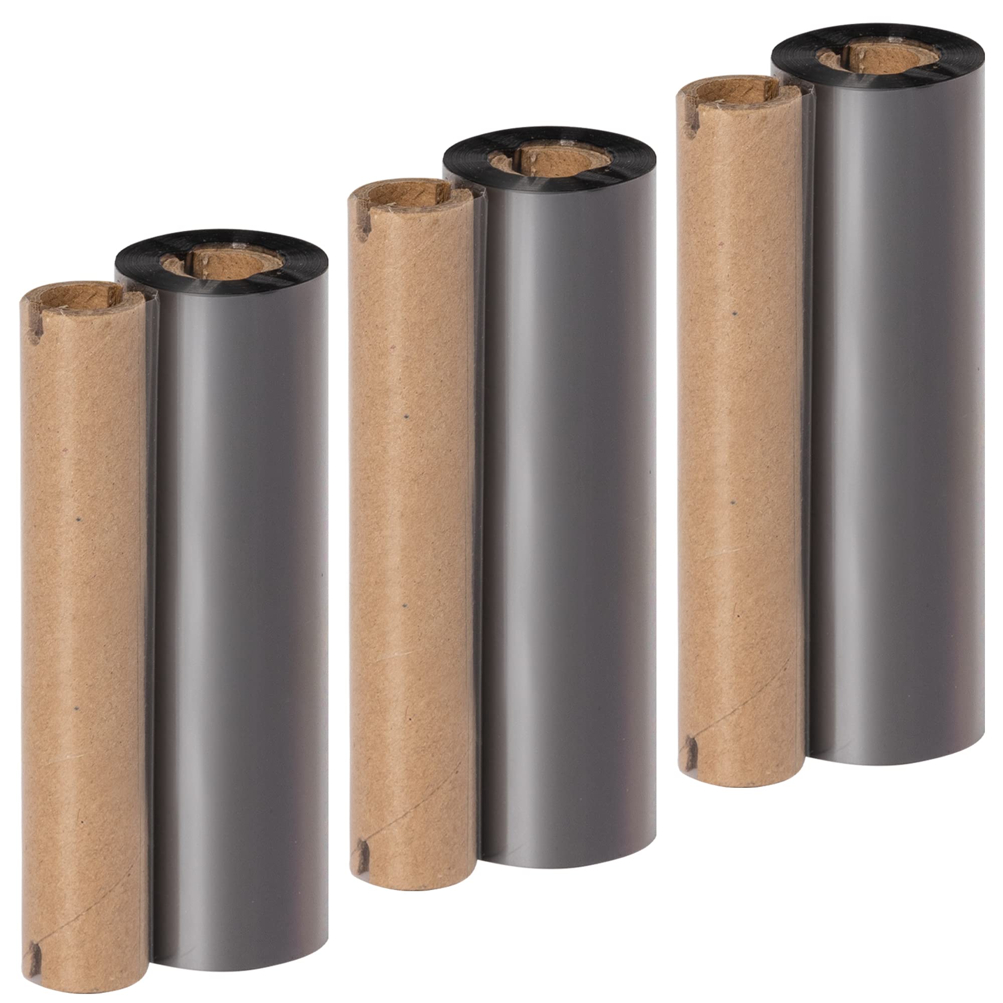 3 Rolls 4.33" x 243' (110mmx74m) Resin Enhanced Wax 1/2" Core Thermal Transfer Wax Ribbon Ink Out for Zebra GC420t GK420t GX420t TLP 2442 TLP2844,TEC,DATAMAX,INTERMEC,Avery,Citizen,SATO, GODEX,ARGOX