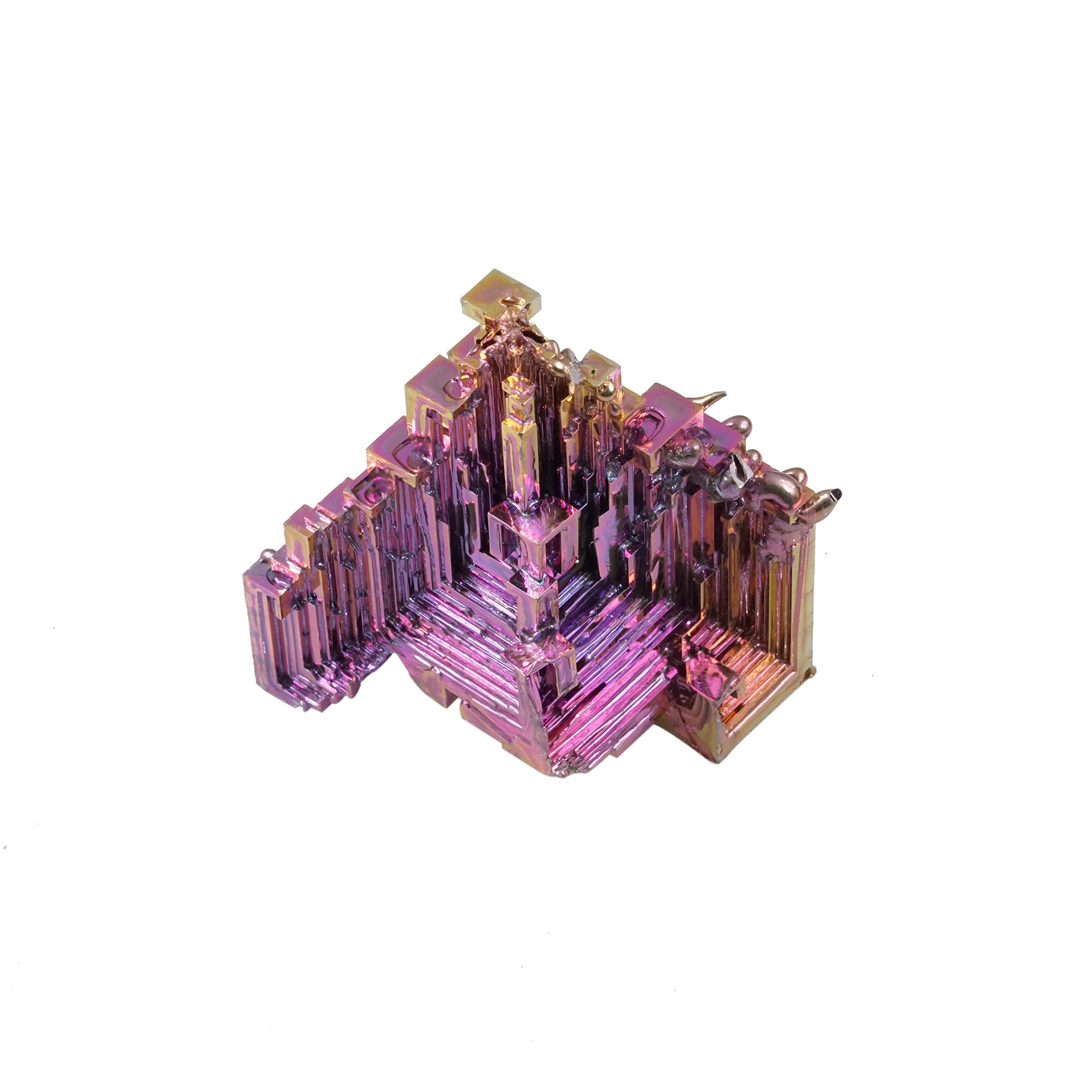 Bismuth Crystal, Large Bismuth Mineral Specimen, Irregular Healing Stone, Rainbow Aurora Quartz Cluster, Energy Reiki Wicca Therapy, for Rock Collection Decoration, Crystal Gifts