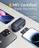 Vista 6 de Micrófono inalámbrico Hollyland Lark M2 para iPhone 14 y versiones anteriores, micrófono magnético mini, rango de 300 m, audio de alta fidelidad