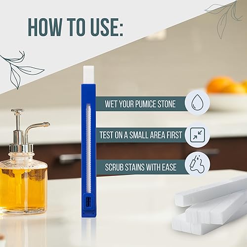 Miniatura 4 de Powerstone - Palitos de cincel de larga duración, paquete de 8  Estuche recargable con 8 varillas de fregado para eliminar manchas, cal y