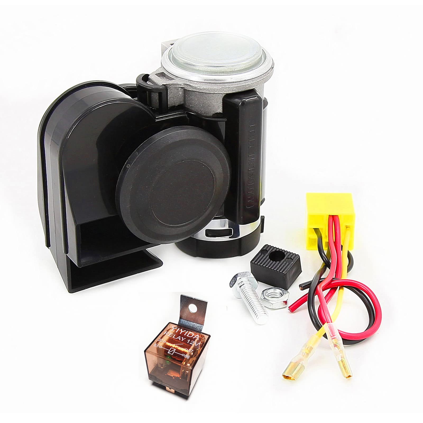 Viping Car Horn 12V 135DB Air Horn Snail Electric Pump Sound Horn Super Sound Horn Chrome Aluminum Car Horn with Compressor car speaker Can be used for any 12V car Truck SUV Ship Motorcycle Bus ect