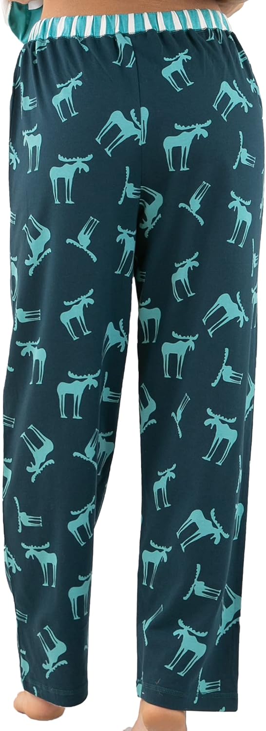 Lazy One Pajamas for Women, Cute Moose Pajama Pants and Top Separates - Image 2