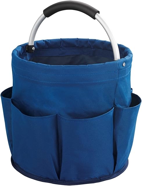 Maximex Storage Box for Cleaning Utensils, Polyester, Blue, 26.5 x 28 x 28 cm