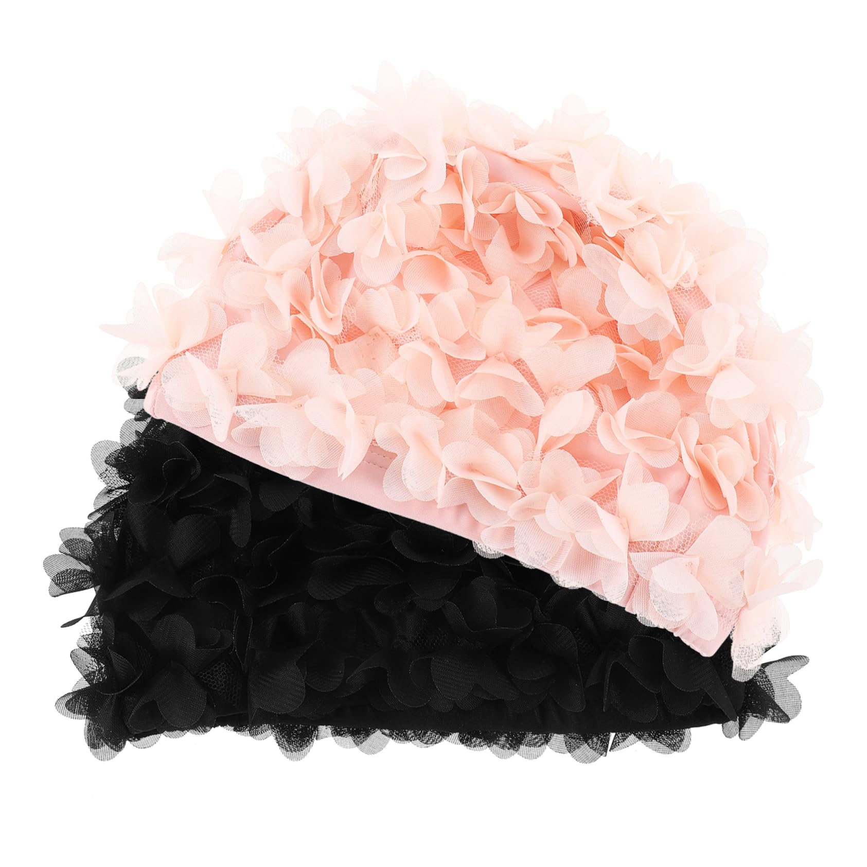 Toyvian 2pièces Lot de Bonnets De Bain Extensibles pour Femmes Bonnets De Bain à Pétales pour Cheveux Longs Et Courts