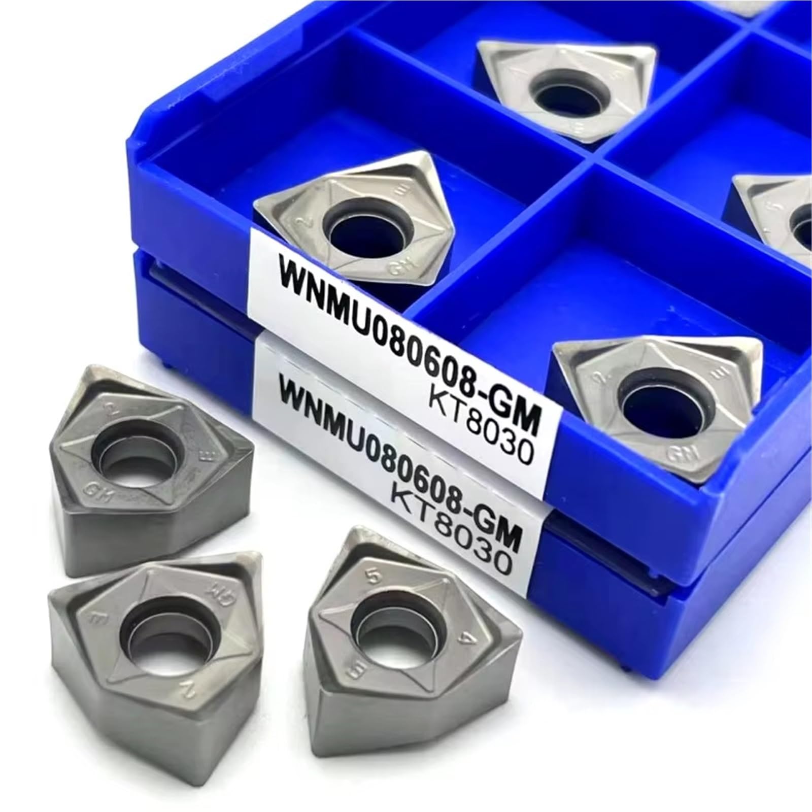 WNMU080608 Utensile Per Tornitura In Metallo Duro Ad Avanzamento Rapido, Esagonale A Doppia Faccia, Angolo Retto Di 90 Gradi WNMU 080608 Utensili Per Tornio(080608-GM KT8060,20PCS(2box))
