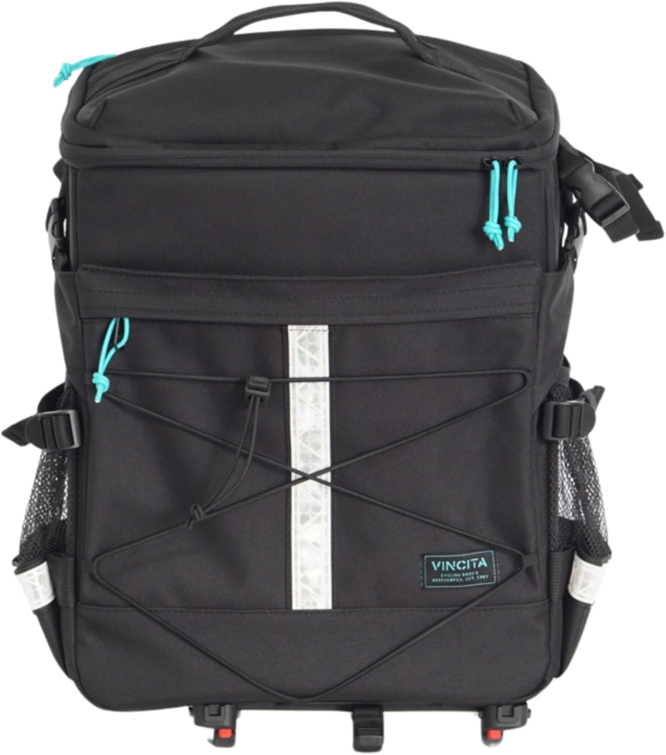 Vincita R&B Rackbag – Convertible Rack Bag and Backpack for Folding Bikes, Water-Resistant, 16" Laptop Compartment, Raincover Included (Black)