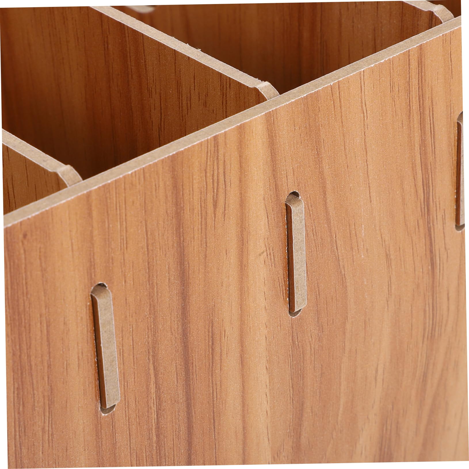 VILLCASE Organizador de Escritorio de Madera Marrón Compartimentos