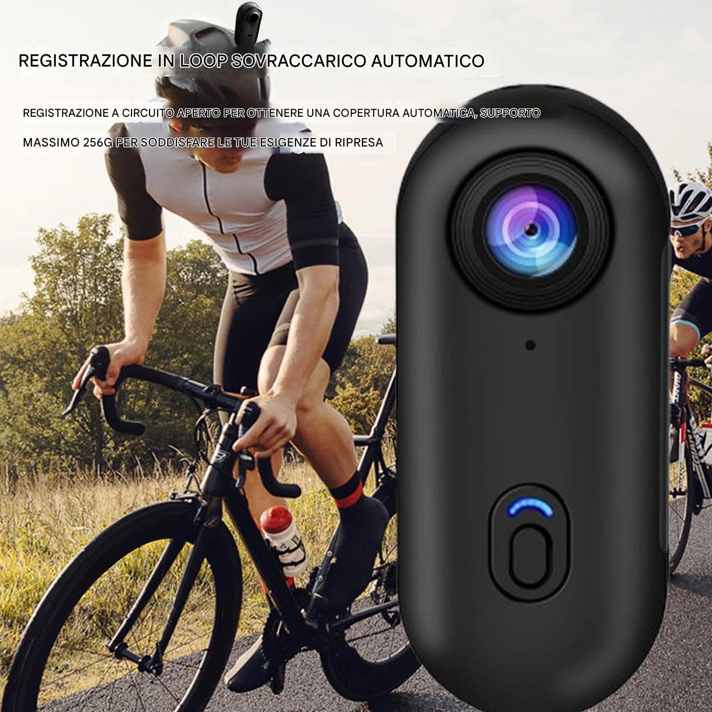 Telecamera Indossabile Action Camera Tascabile | Dispositivo Vlogging 1080P Indossabile Portatile per Sport Motociclismo Ciclismo Palestra Escursionismo Viaggi Avventura