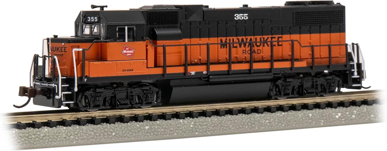 Bachmann Trains - GP38-2 DCC Ready Diesel Locomotive - Milwaukee Road #355 Without Dynamic Brakes - N Scale