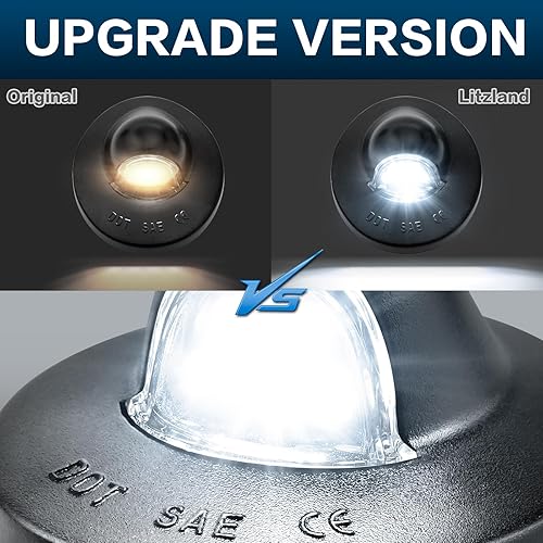 Miniatura 2 de litzland Paquete de 2 luces LED para placa de matrícula compatible con Ford F150 1990-2014 F250 F350 1990-1999 F-150 Heritage 2004 Pickup, luces de