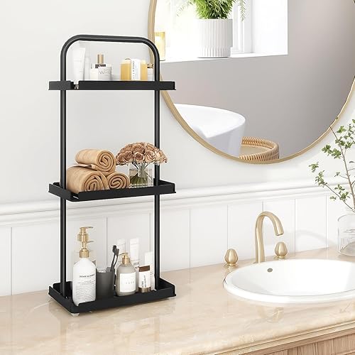Miniatura 8 de Organizador de ducha de 3 niveles, estante de ducha de esquina con asa, soportes de almacenamiento para champú, cesta de metal para baño, bañera,