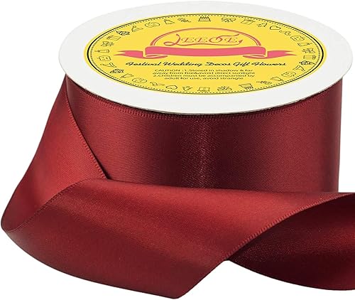 Miniatura 1032 de Cinta de satén verde esmeralda de doble cara de 1-1/2 pulgadas x 50 yardas, cinta de poliéster verde esmeralda para envolver regalos, muy adecuada