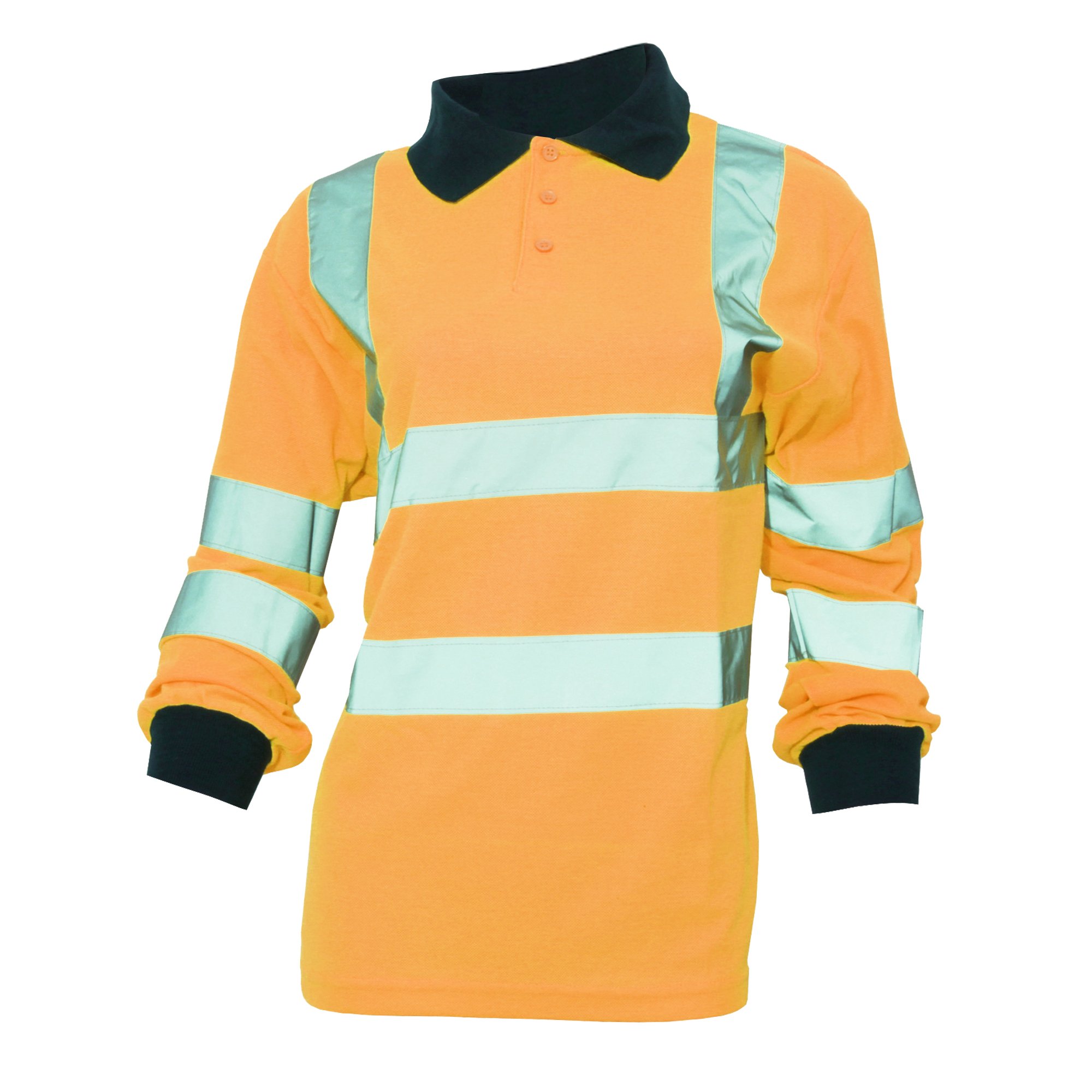 Yoko - Polo/Camisa de Seguridad de Manga Larga de Alta Visibilidad (Tallas Grandes hasta 6XL) para Mujer señora - Trabajar/Reflectante (Paquete de 2) (6XL) (Amarillo Fluorescente)