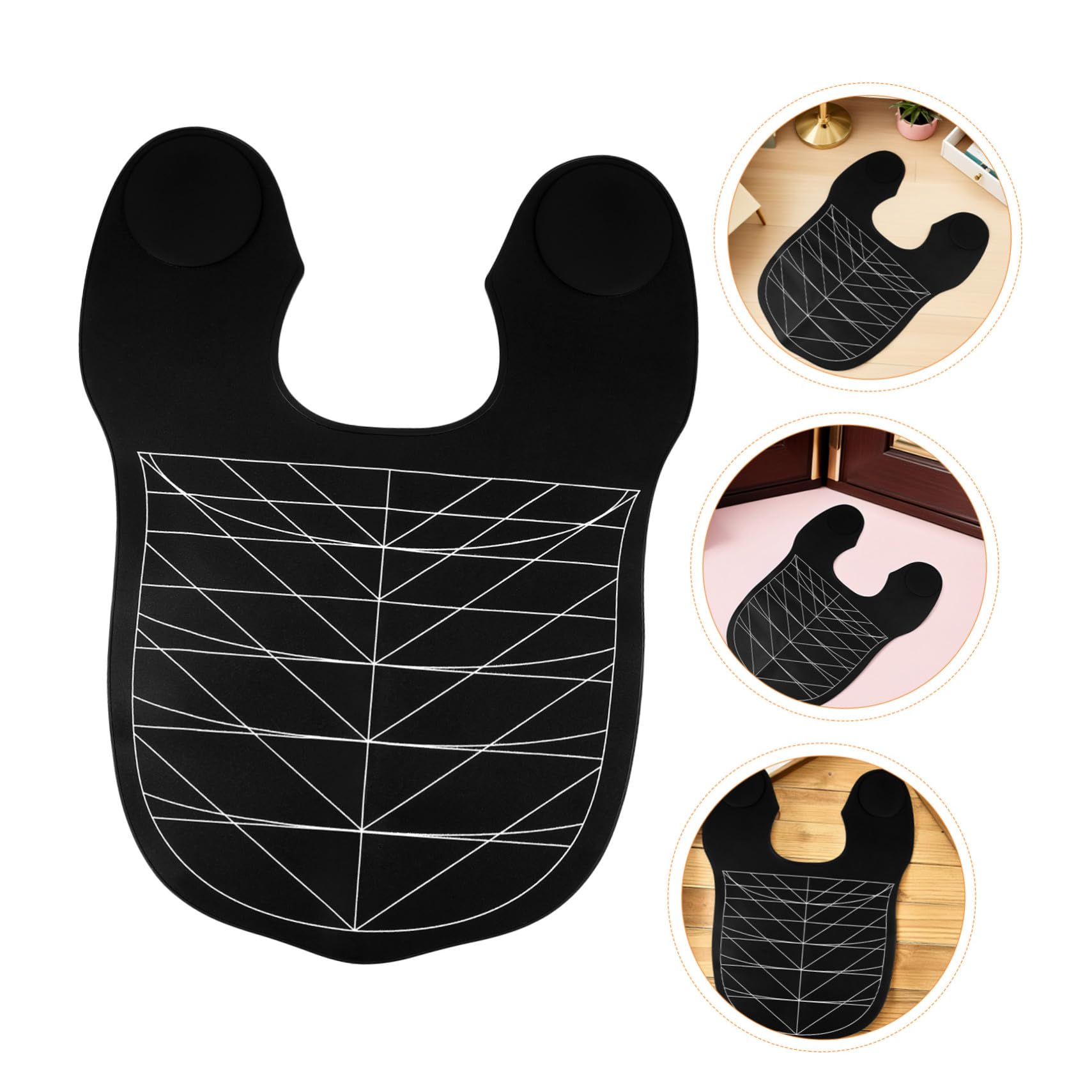 Mantello da Parrucchiere in Silicone Nero, Collare Tinta Chioma, 2 Pezzi | Riutilizzabile, Pulizia Facile, Protezione, Comfort Ergonomico, per Casa e Salone Professionale