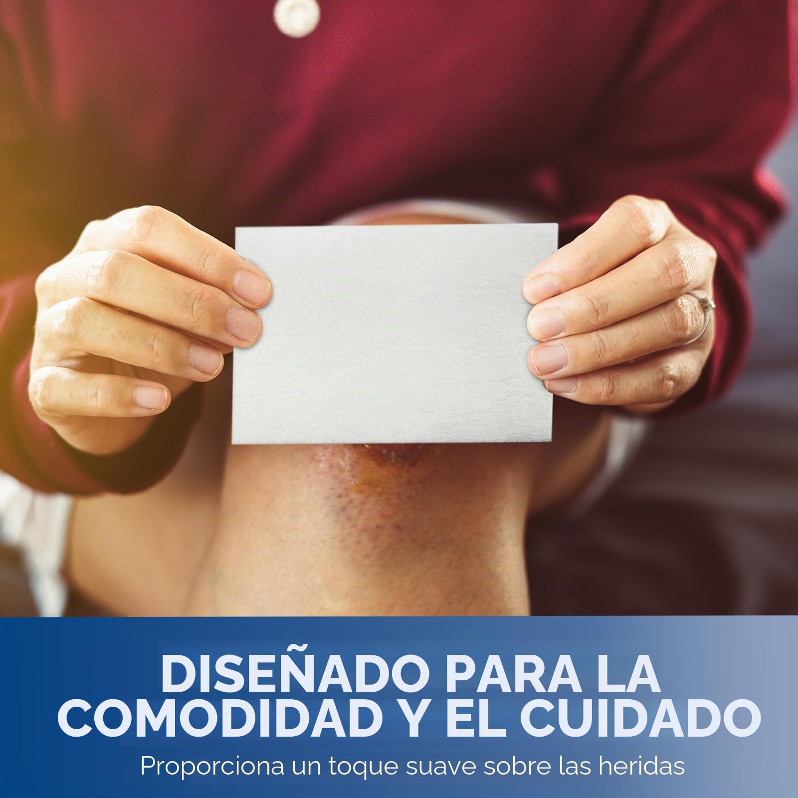 MED PRIDE Compresas estériles no adherentes | 100-paquete, | no adhesiva el apósito de heridas | altamente absorbente y antiadherente, sin dolor remoción-switch 3 '' x 4 ''