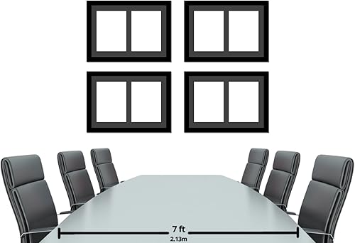 Miniatura 6 de Creative Picture Frames 1420bk-b Marco de cargador doble para revistas de 8 14 x 11 pulgadas, alfombrilla de núcleo negroblanco con ganchos