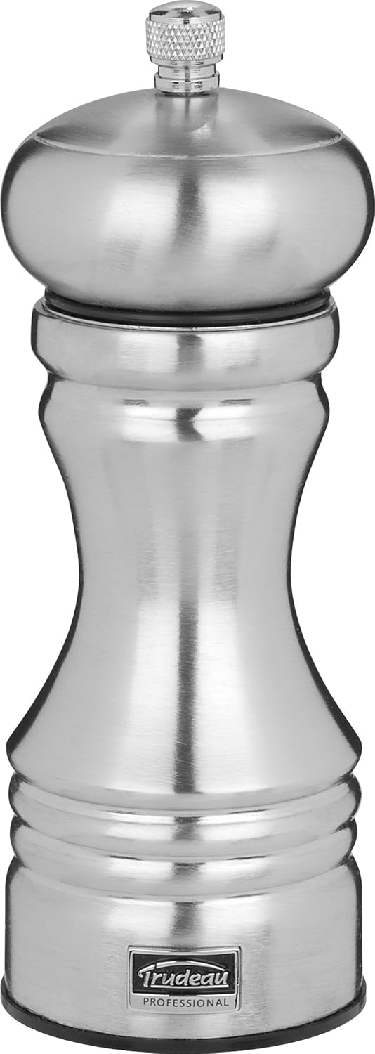 Trudeau Professional Stainless Steel 6 Inch Pepper Mill