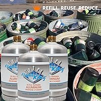 Vista 8 de Flame King Tanque de Cilindro de Propano de Aluminio Vacío de 1LB - Resistente a la Corrosión y Libre de Óxido, Ideal para Acampar y Pequeños