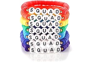 Rainbow Heishi Surfer Bracelets: Cheer Squad Bonding