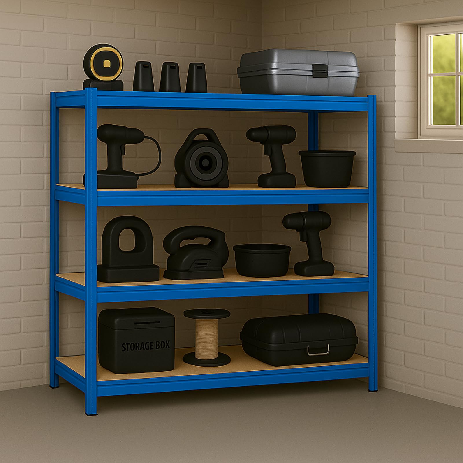 Étagères Pour Charges Lourdes Titan Certifié TÜV-GS , Noir, 180 X 90 X 40 Cm - Maison