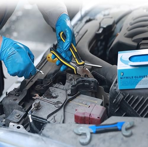 Miniatura 4 de PROMEDIX P Guantes desechables de nitrilo, 4 mil-100 unidades, guantes desechables sin látex, sin polvo para cocinar, hogar, seguros para alimentos