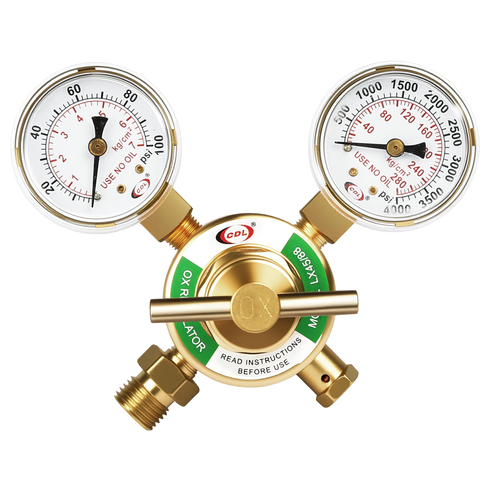 CDL LX45 Light Duty Oxygen Regulator CGA540,Forged Brass