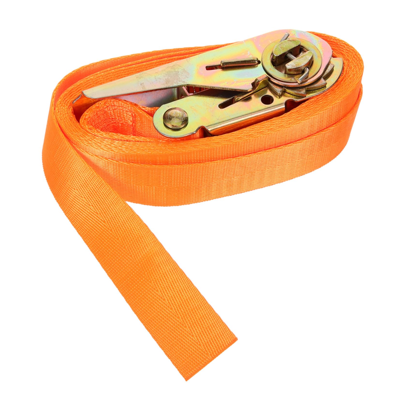 NUOBESTY 4 Pièces tendeur de voiture petit rochet boucler cliquets lourd sangles d'arrimage de sangles d'arrimage de voiture sangles à cliquet sangle en nylon Orange