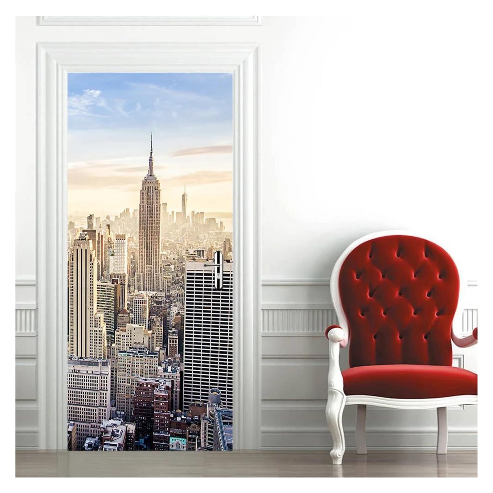 Sticker autocollant de porte 3D 77x200cm pour decoration de salon