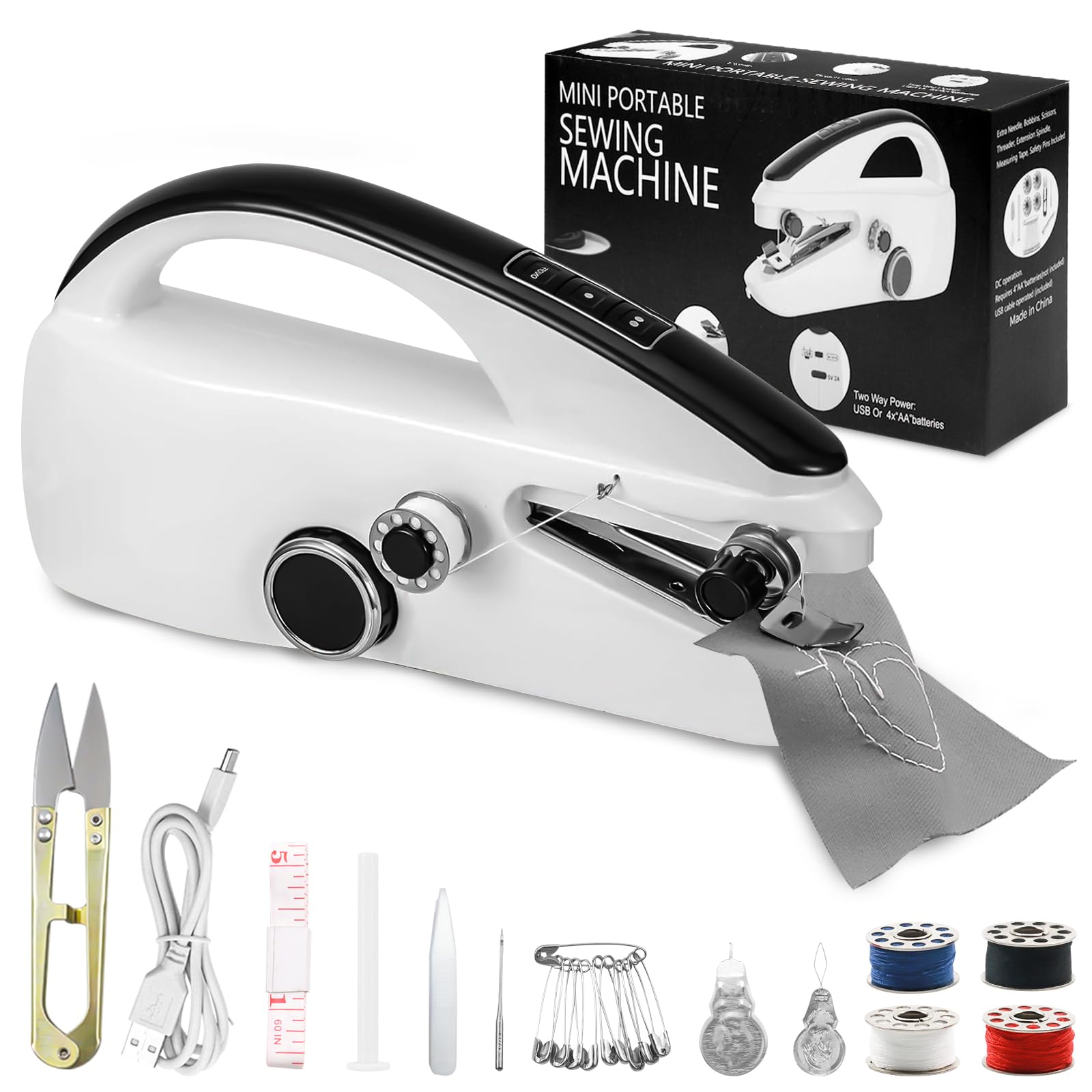 VLUVLA Handheld Sewing Machine, Mini Portable Sewing Machine
