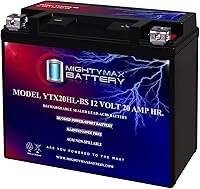 Vista 8 de Batería Mighty Max YTX20L-BS - 12 V 18 Ah, 270 CCA, Batería SLA AGM para motocicleta recargable sin mantenimiento