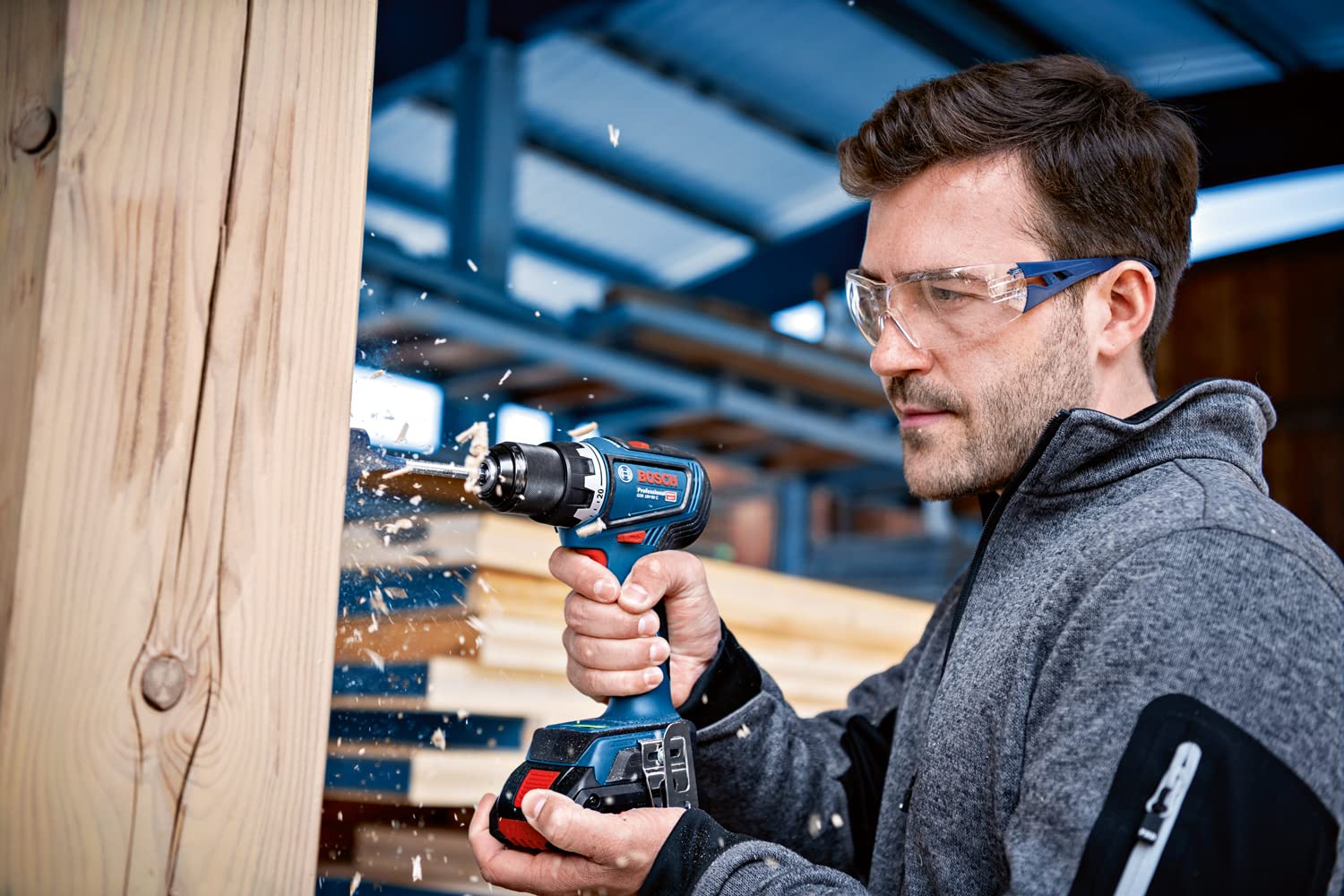Bosch Professional KIT 4 Outils Bosch GSR/GKT/GST/GEX + 1 18V 4.0Ah + 2 x ProCore 5.5Ah-0615990N36