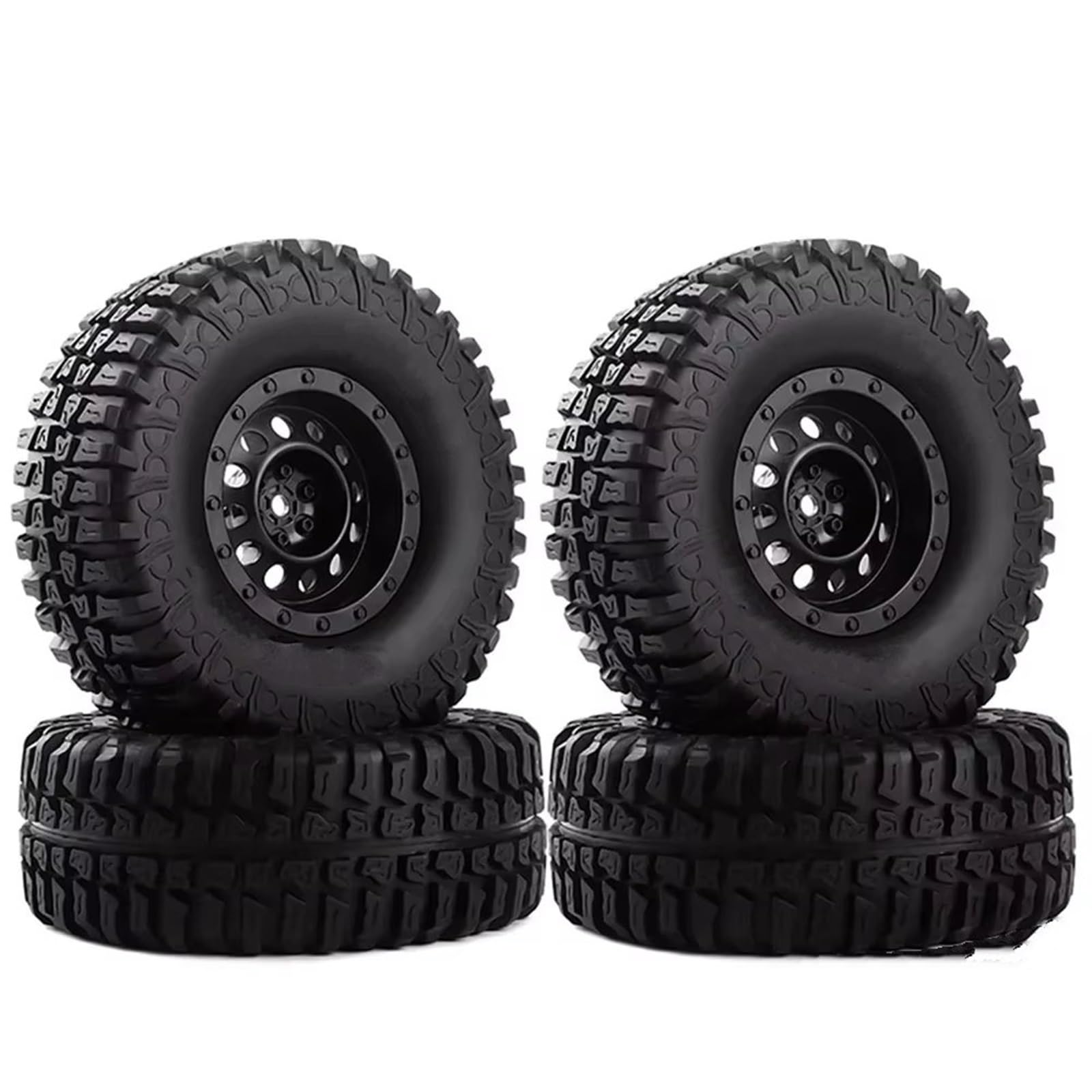Rc Tire Jante pour Axial pour SCX10 90046 pour Tamiya pour CC01 pour D90 110 4 Pièces en Plastique 1.9 "Jeu De Pneus De Jante De Roue pour Voiture sur Chenilles 1/10 RC
