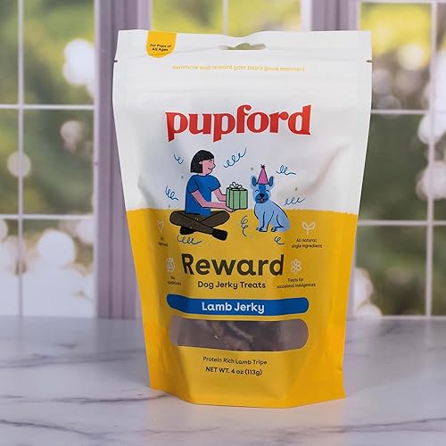 Miniatura 8 de Pupford Golosinas crujientes de carne seca para perros y cachorros, fabricadas en Estados Unidos, un solo ingrediente, sin rellenos (cordero, 4