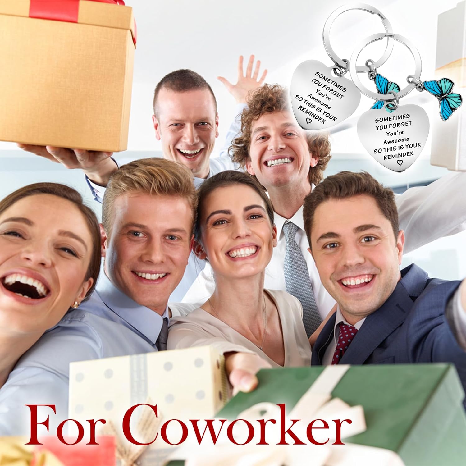 cobee 10 Pcs Inspirational Keychains for Women, Funny Butterfly Keychain Motivational Encouragement Thank You Gifts - Image 4