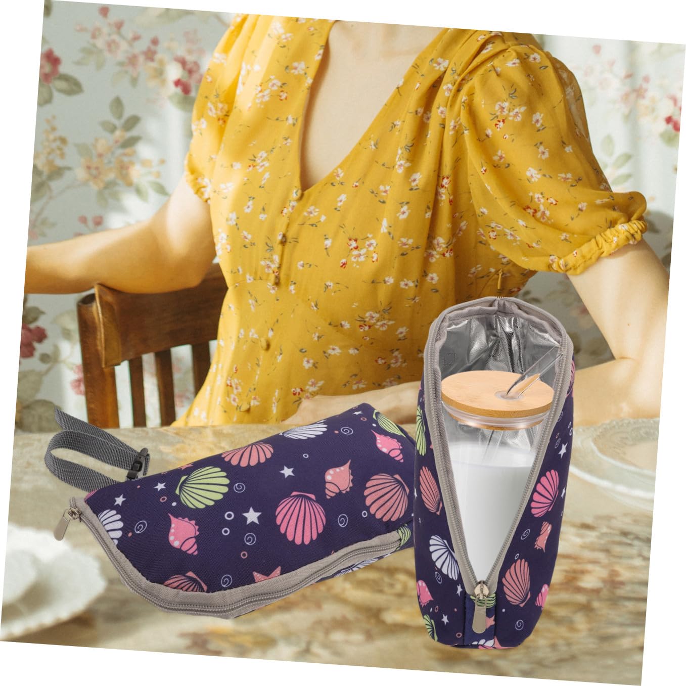 ibasenice 4pezzi Borsa Termica Per Biberon Portatile Sacchetto Isolante Per Latte Adatta Per Viaggi Con Bottiglie Alimentari Design Carino e Materiale Resistente Oxford