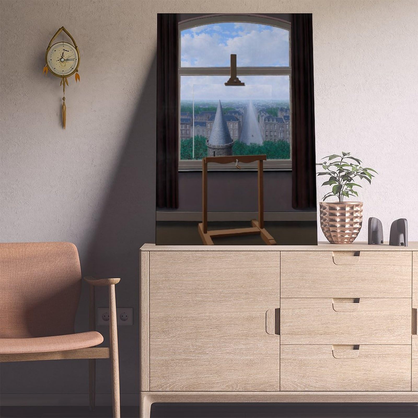 WCYB Plakat Vintage Promenades of Euclid Nerka Magritte Realizm Kubizm Renesans Surrealizm Nadruki Plakat Płótno Deco Malarstwo ścienne do biura