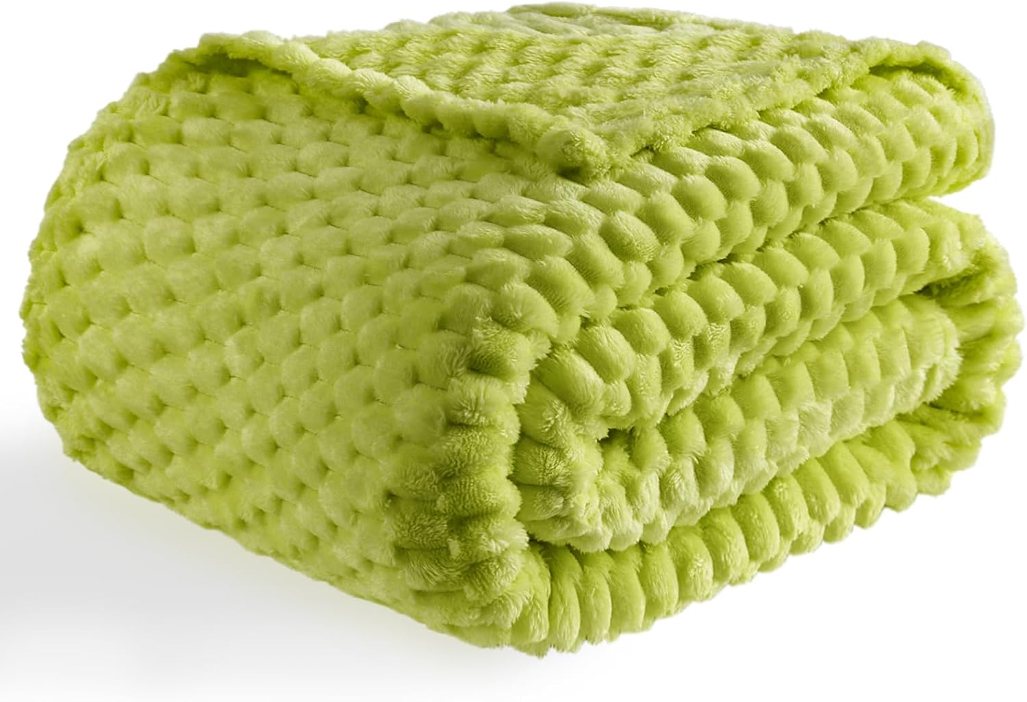 Bnuitland Fruit Green Flannel Throw Blanket (50X40 inches), 300 GSM Fleece Cozy Warm Soft Lightweight Bed Sofa Blanket for Babys and Pets, Suitable for All Seasons