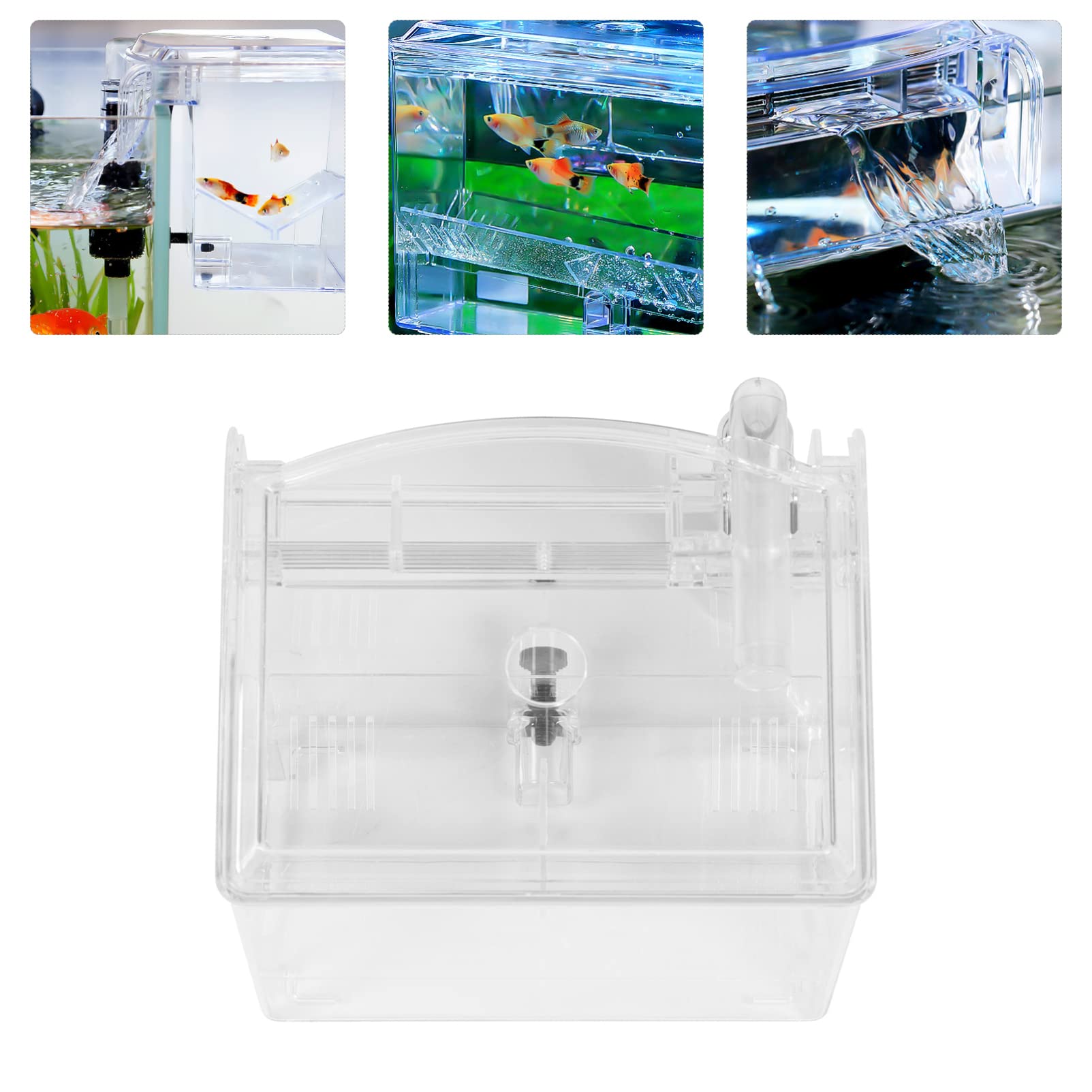 WOONEKY 1 Pieza Caja de Cría Aislante para Acuario Incubadora Exterior Colgante para Aislamiento y Cría de Peces para Hatching y de Alevines Diseño Práctico y Ecológico
