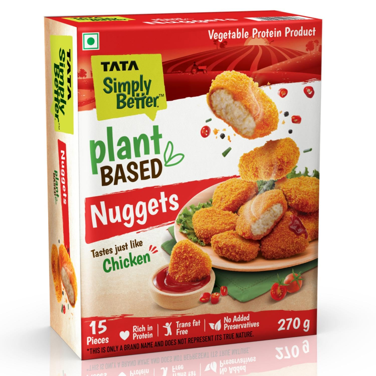Tata Simply Better Plant-Based Nuggets, Tastes just Like Chicken, 270g