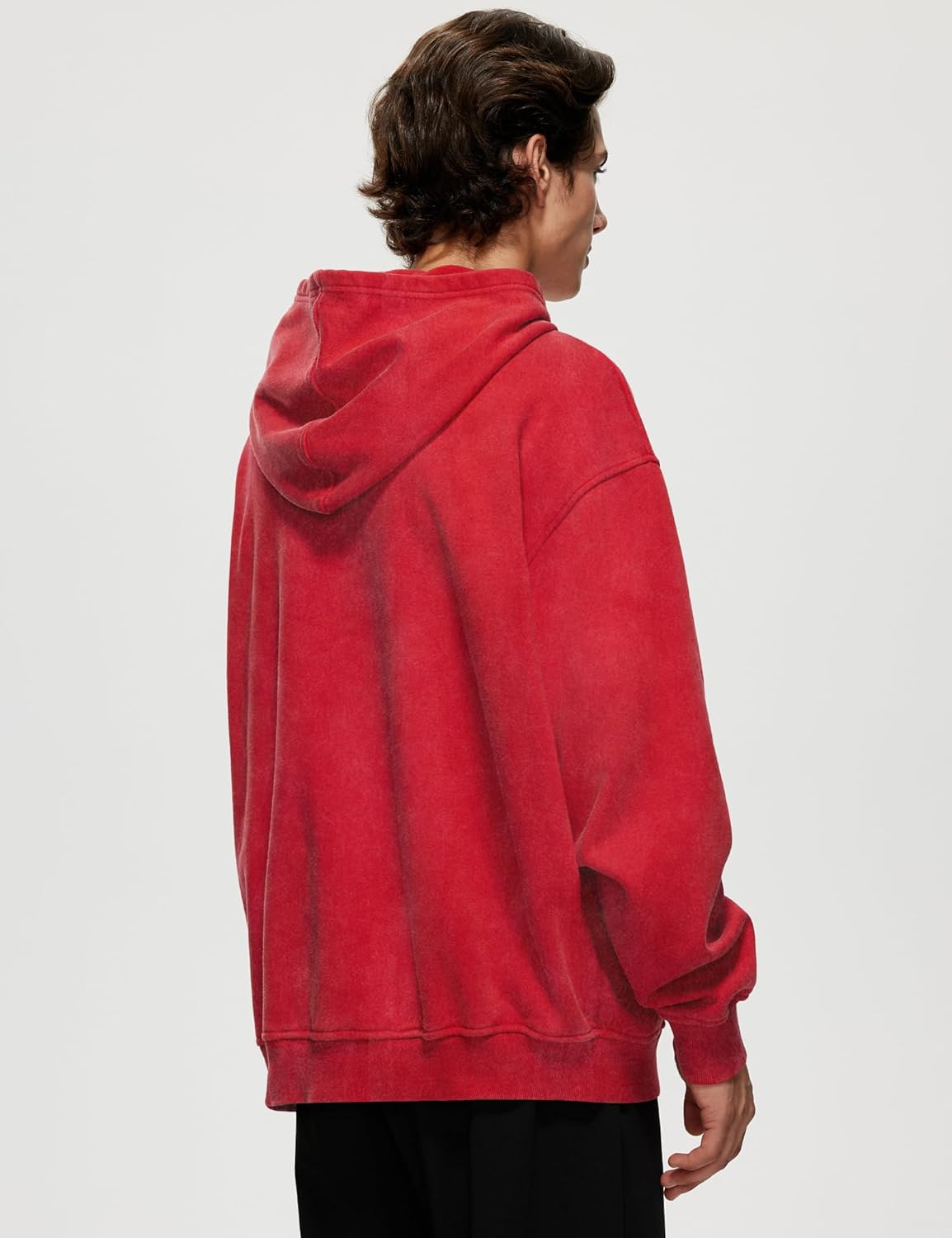 Iwing Mens Womens Oversized Acid Wash Hoodie Sweatshirt Heavyweight Fleece Hoodies Unisex Vintage Washed Sweatshirt 2025 - Image 4